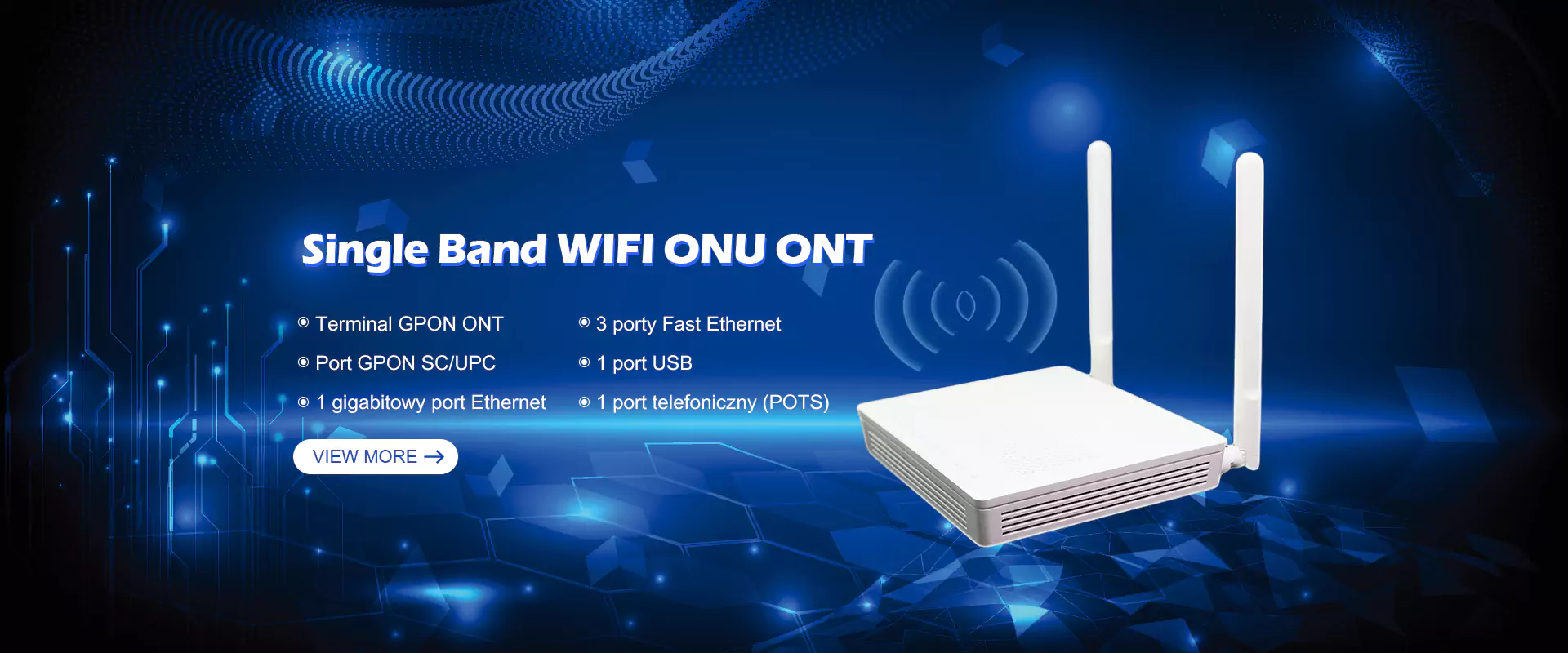 Одиночный поставщик Wi -Fi Ont Ont